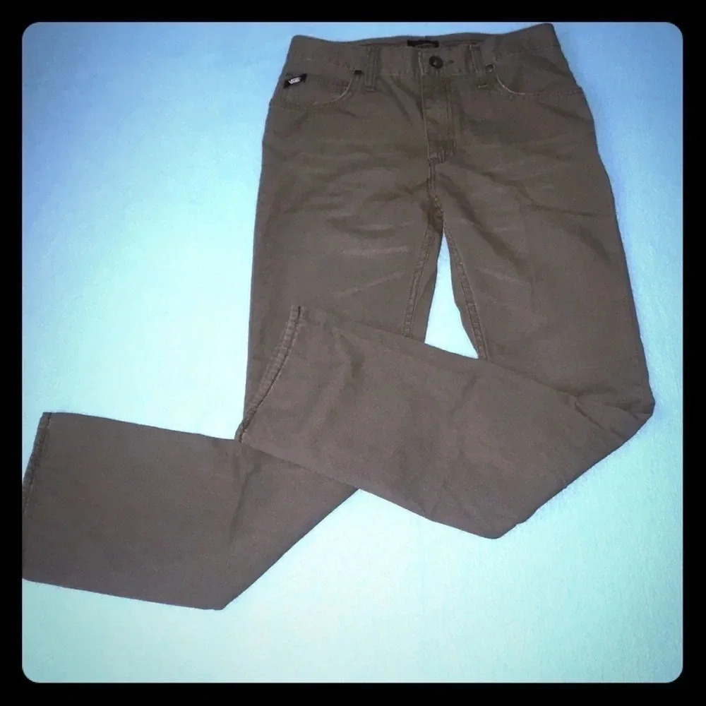 𝅺VANS jeans denim greenish grey button zipper closure size 29  🎉Host Pick🎉